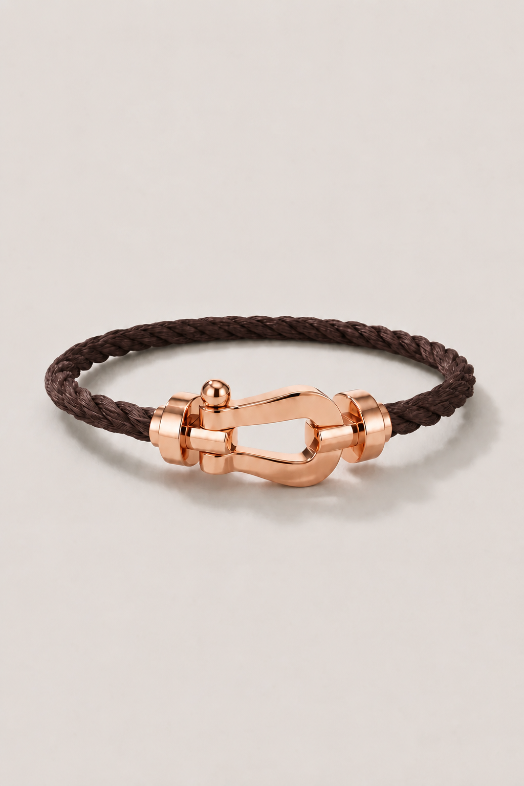 Pulseira Capri Náutica Castanho Escuro/Ouro Rosa