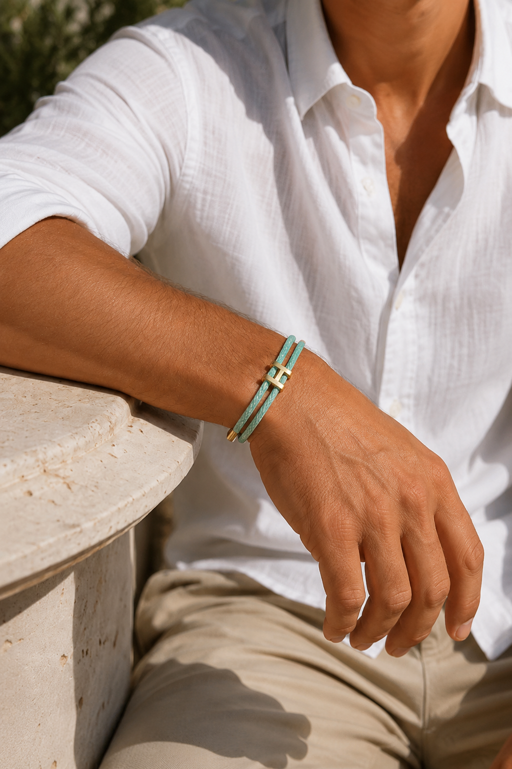 Pulseira Capri Menta/Ouro