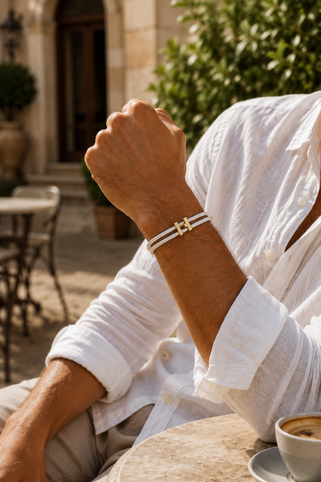 Pulseira Capri Branca/Ouro