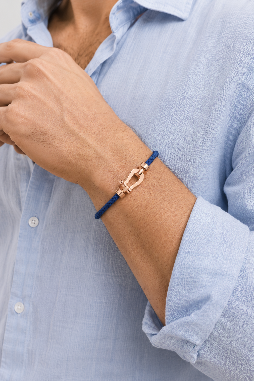 Pulseira Capri Náutica Navy/Ouro Rosa
