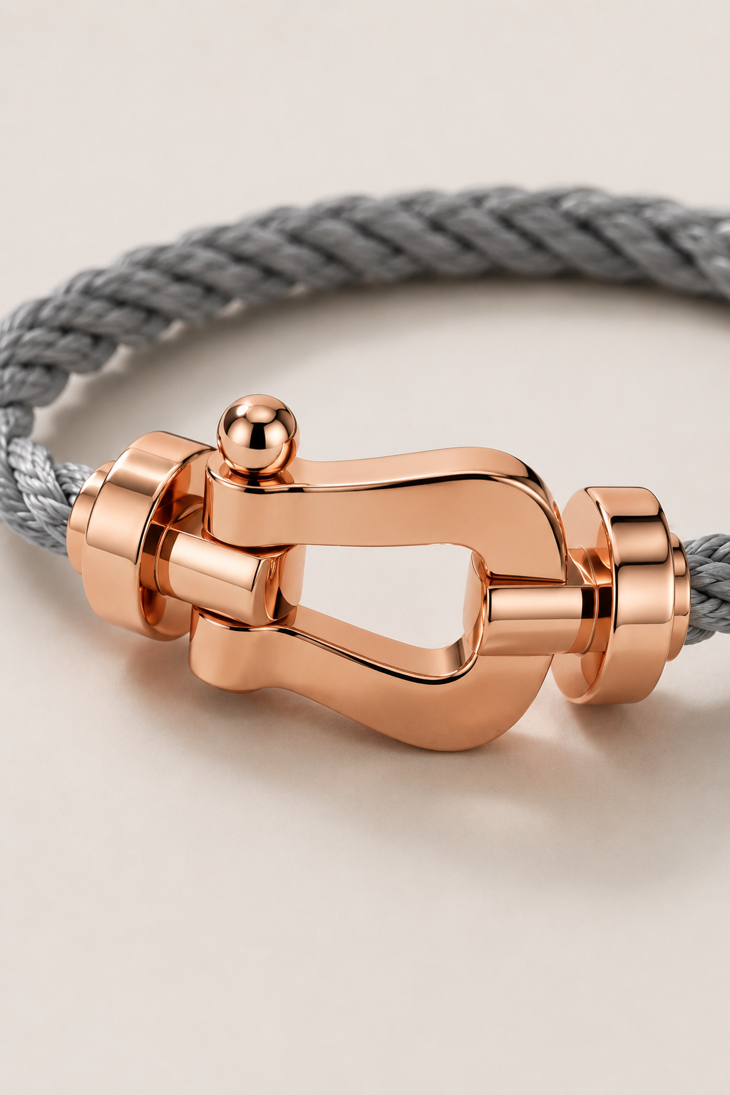 Pulseira Capri Náutica Cinza/Ouro Rosa