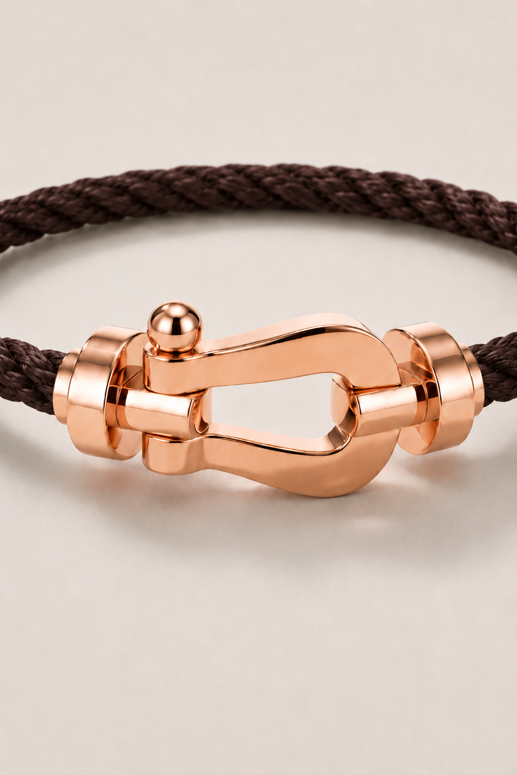 Pulseira Capri Náutica Castanho Escuro/Ouro Rosa