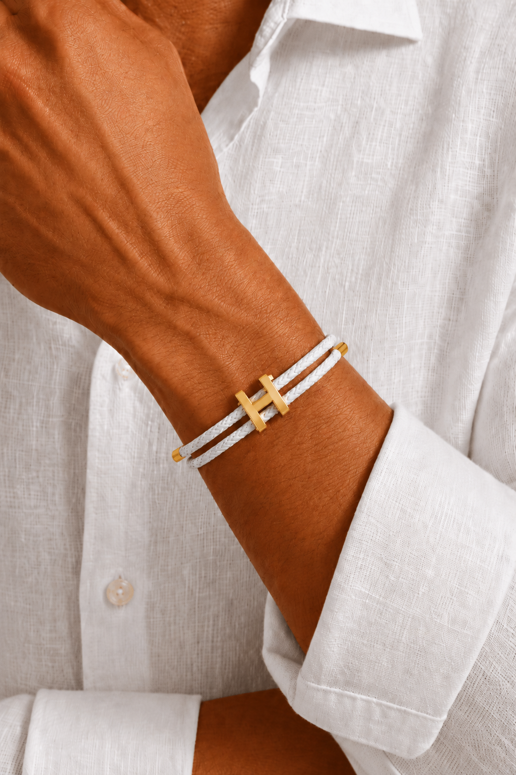 Pulseira Capri Branca/Ouro