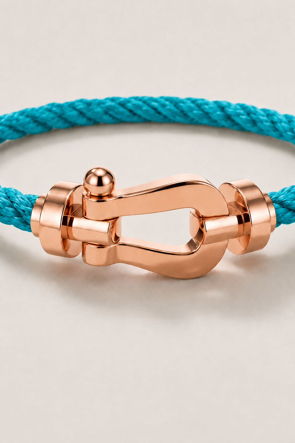Pulseira Capri Náutica Azul Claro/Ouro Rosa
