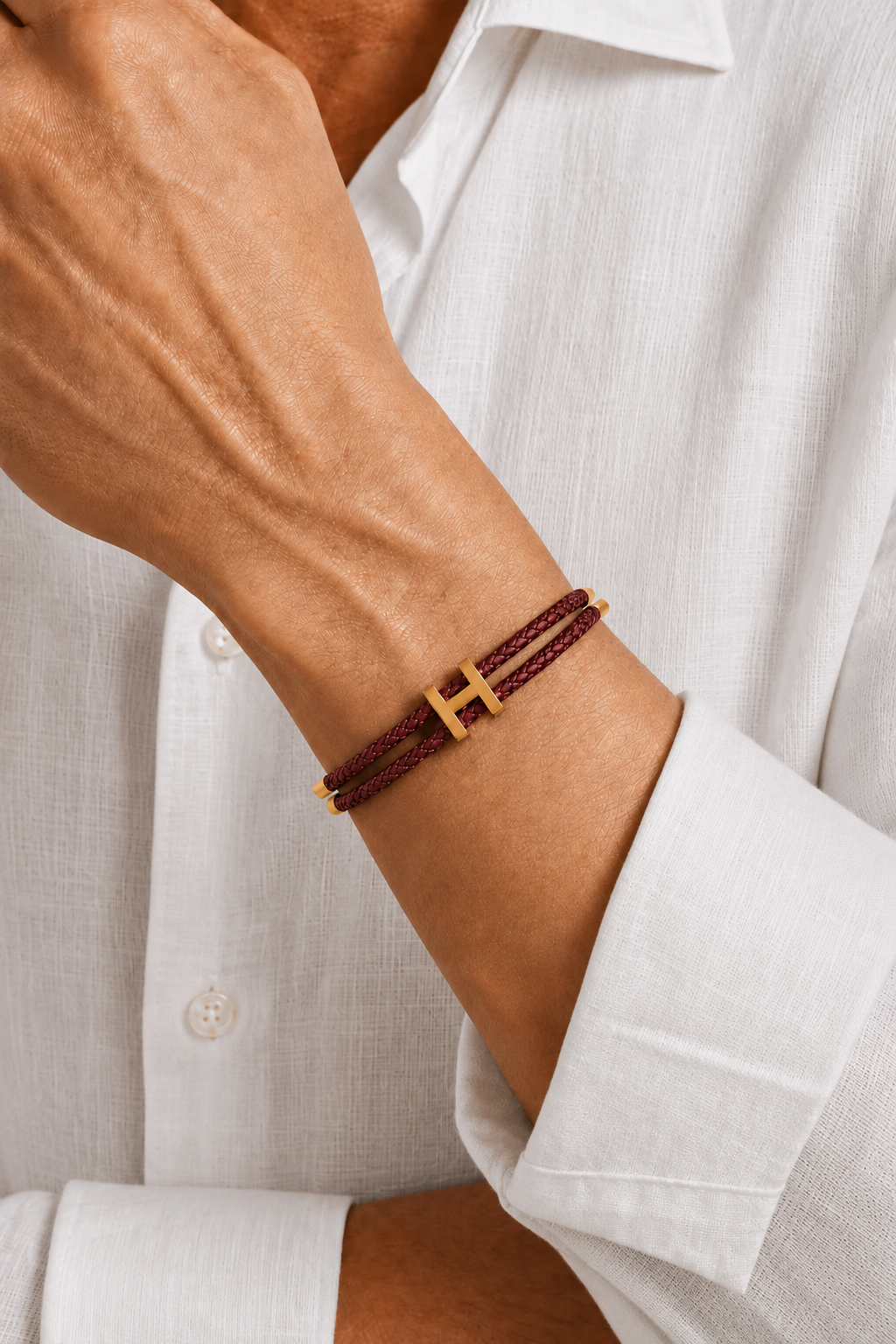 Pulseira Capri Bordeaux/Ouro