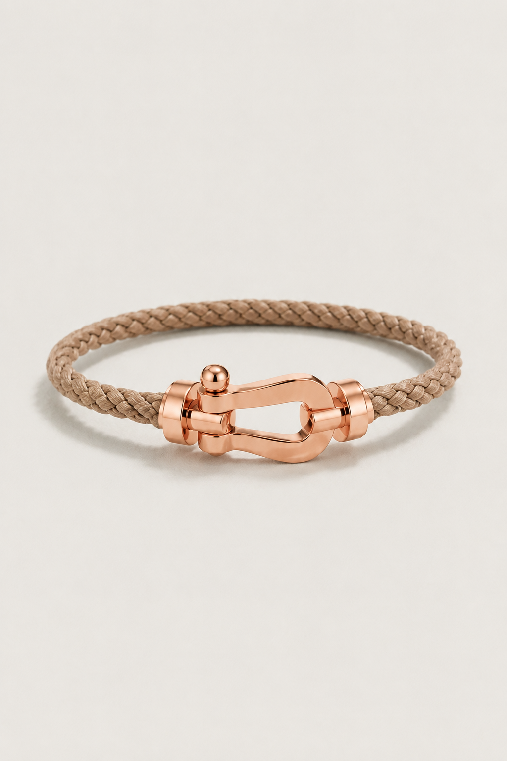 Pulseira Capri Náutica Castanho Claro/Ouro Rosa