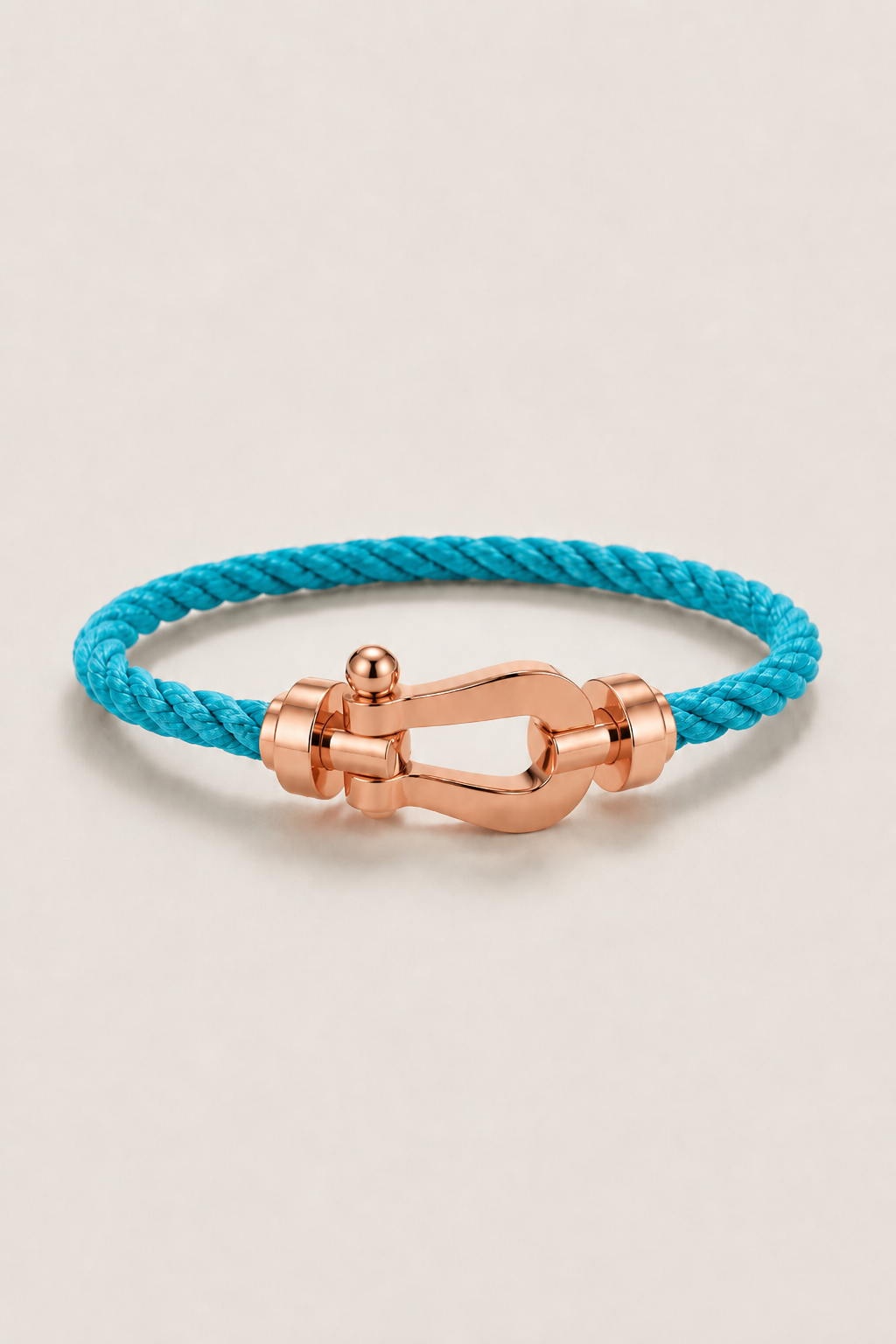 Pulseira Capri Náutica Azul Claro/Ouro Rosa